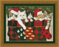 KUSTOM KRAFTS Набор для вышивания 98237 Рождественские носки