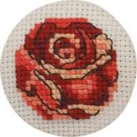 Набор для вышивания пуговицы PERMIN арт permin.02-2197 "Роза"