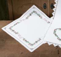 Набор для вышивания салфетки PERMIN  арт permin.27-1606 "Хардангер ягоды"