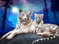 Картина стразами арт. Ah5529 "Тигры в ночи"