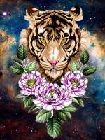 Картина стразами арт. Ah5528 "Взгляд тигра"