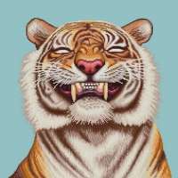 Рисунок на ткани (Бисер) КОНЁК арт.konek.1449 Саблезубый тигр
