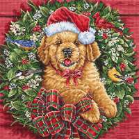Набор для вышивания крестом Letistitch арт.LETI.L8053 Christmas Puppy