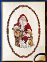 Набор для вышивания OEHLENSCHLAGER арт.66222 "Санта с животными"