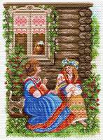 Рисунок на канве МАТРЕНИН ПОСАД арт.mposad.1553 Деревенские посиделки