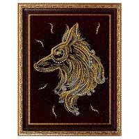 Набор для вышивания бусинами Larkes арт.larkes.Н4168 "Золотой волк"