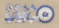 Набор для вышивания Le Bonheur des dames арт.1081 "VAISSELLE BLEUE" (Синяя посуда)