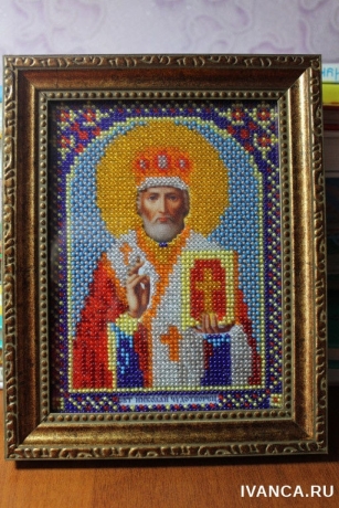 Продаю вышитую икону Св.Николай чудотворец