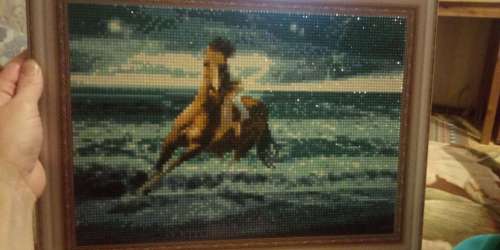 Картина алмазная вышивка лошадь