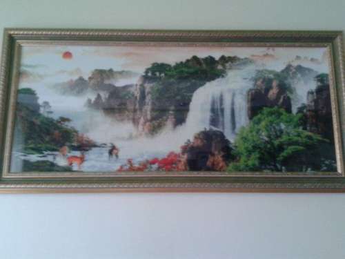 Вышитая картина крестиком « Водопад» 