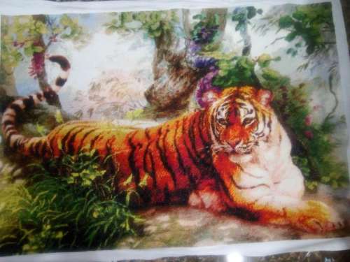 Вышитая картина крестиком « Тигр» 