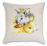 Набор для вышивания подушки LUCA-S арт.lucas.PB135 "Кролики"