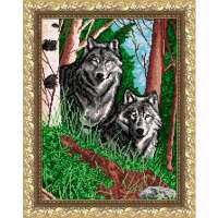 АРТ СОЛО Рисунок на ткани арт. VKA3039 Волки в лесу