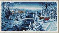 Рисунок на ткани (Бисер) КОНЁК арт. 1263 Зимняя прогулка