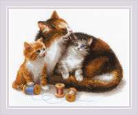 Набор для вышивания РИОЛИС арт. riolis.1811 "Кошка с котятами"