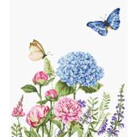 Набор для вышивания крестом Luca-S арт. lucas.B2360 "Летние цветы и бабочки"