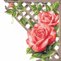 Набор для вышивания мулине НИТЕКС арт. nitex.0248 Ветвистая красная роза