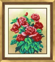 Набор для вышивания бисером Паутинка арт. Б1234 Букет алых роз