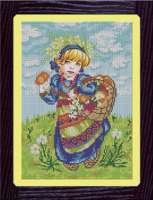 Набор для вышивания бисером GALLA COLLECTION арт.Л303 Девочка с лукошком