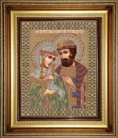 Набор для вышивания бисером GALLA COLLECTION арт.И047 Икона Св.Петр и Феврония Муромские