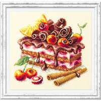 Набор для вышивания крестом Чудесная Игла арт. igla.120-072 "Вишнёвый торт"