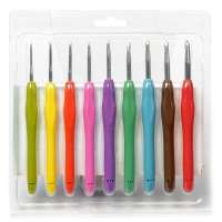 Набор алюминиевых крючков Maxwell Colors с эргономичной ручкой арт. TB.AL-REZ.MIX (2.0-6.0мм)