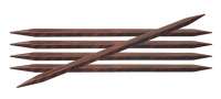 25111 Knit Pro Спицы чулочные Cubics 3,5мм/ 20см дерево, коричневый, 5шт