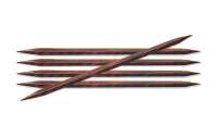 25112 Knit Pro Спицы чулочные Cubics 4мм/ 20см дерево, коричневый, 5шт