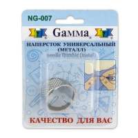 "Gamma" Наперсток-кольцо NG-007 металл в блистере  регулируемый