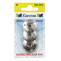 Для вязания "Gamma" шпульки для фриволите SS-203 3 шт в блистере металлические