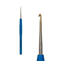 Для вязания "Gamma" крючки с прорезин. ручкой RCH сталь d 1.50 мм 13 см в блистере