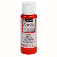 Краски акриловые "PEBEO" Acrylic Paint декоративная перламутровая 59 мл арт. 097872 красный