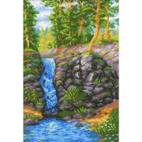 Рисунок на ткани М.П. Студия арт. mpstudia.СК-078 "Лесной водопад"
