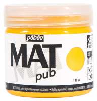 Краски акриловые "PEBEO" экстра матовая Mat Pub №1 140 мл арт. 256003 желтый золотистый