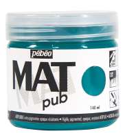 Краски акриловые "PEBEO" экстра матовая Mat Pub №1 140 мл арт. 256014 сине-зеленый