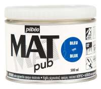 Краски акриловые "PEBEO" экстра матовая Mat Pub №1 500 мл арт. 257012 синий циан