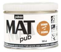Краски акриловые "PEBEO" экстра матовая Mat Pub №1 500 мл арт. 257019 сиена натуральная