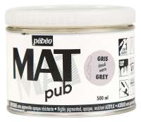 Краски акриловые "PEBEO" экстра матовая Mat Pub №1 500 мл арт. 257023 серый теплый