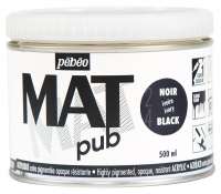 Краски акриловые "PEBEO" экстра матовая Mat Pub №1 500 мл арт. 257024 черный