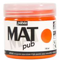 Краски акриловые "PEBEO" экстра матовая Mat Pub №2 140 мл арт. 256004 ярко-оранжевый