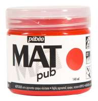 Краски акриловые "PEBEO" экстра матовая Mat Pub №2 140 мл арт. 256005 красный алый