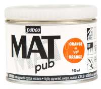 Краски акриловые "PEBEO" экстра матовая Mat Pub №2 500 мл арт. 257004 ярко-оранжевый