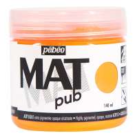 Краски акриловые "PEBEO" экстра матовая Mat Pub №3 140 мл арт. 256027 оранжевый флуоресцентный