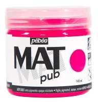 Краски акриловые "PEBEO" экстра матовая Mat Pub №3 140 мл арт. 256028 розовый флуоресцентный