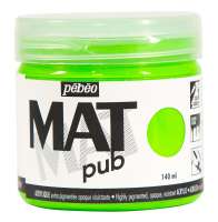 Краски акриловые "PEBEO" экстра матовая Mat Pub №3 140 мл арт. 256029 зеленый флуоресцентный