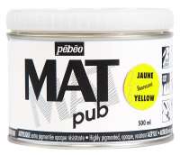 Краски акриловые "PEBEO" экстра матовая Mat Pub №3 500 мл арт. 257026 желтый флуоресцентный