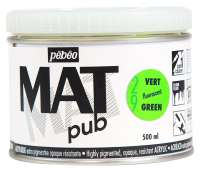 Краски акриловые "PEBEO" экстра матовая Mat Pub №3 500 мл арт. 257029 зеленый флуоресцентный