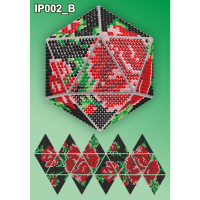 Новогодние игрушки 3d Вдохновение арт. vdohnovenie.IP002-B "Розы на черном"
