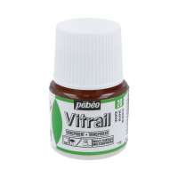 "PEBEO" Краска для стекла и металла Vitrail лаковая прозрачная арт. 050-020 белый 45 мл