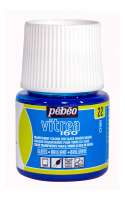"PEBEO" Краска по стеклу глянцевая под обжиг Vitrea арт. 160/111022 циан синий 45 мл